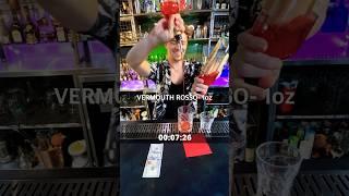 ⏱️Challenge!!! How to make Negroni in 20 seconds! #flairbartending