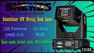 Shehds Constellaser 6W Moving Head Laser Light Unboxing