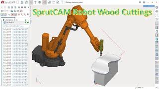 SprutCAM Robot Tutorial #5 | SprutCAM Robot Cutting wood working chair