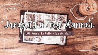 January in my planner | B6 Aura Estelle classic daily 