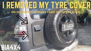 NEW PANEL REPLACEMENT FOR REAR TYRE COVER| Pajero tyre upgraded to make room for larger tyres