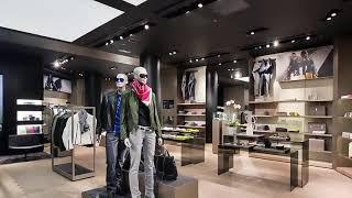 Men's clothing store interior design display counter - interior image