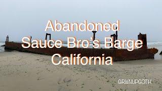 Abandoned Barge on the Pacific Ocean in California