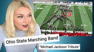 New Zealand Girl Reacts to OHIO STATE MARCHING BAND - MICHAEL JACKSON TRIBUTE!!