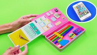 FUNNY and COOL - BACK TO SCHOOL DIY IDEAS | iPhone Organizer and More 