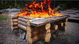 How I Built a Fire Pit with NON-Burning LOGS