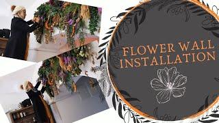 Floating flower wall installation - How to decorate!