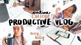 PRODUCTIVE *ONLINE* COLLEGE DAY IN MY LIFE | Zoom Classes, Essays, Homework, Exams, Life Update!