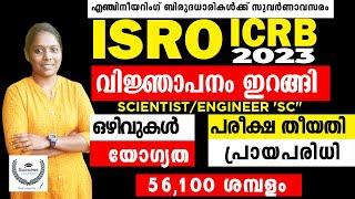 ISRO Recruitment 2023 Malayalam | ICRB | Scientist | Engineer | Notification | How to Apply Online