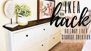 EASY IKEA HACK | NO LINEN CLOSET STORAGE SOLUTION | RENTER FRIENDLY STORAGE | ORGANIZATION