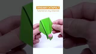 Origami Catapult #origami #paper #movingtoy