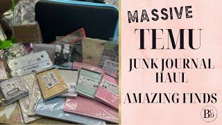 MASSIVE TEMU Haul | Junk Journal Supplies | Craft Supplies | I am an ADDICT!!