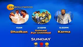 Dhadkan, Golmaal, Karma | Maa Kasam Sunday Hai | Zee Bollywood | Sun, 14Th Oct | 11Am Onwards