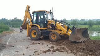 new JCB3DX ecoxellance machine in hard working road construction in village to mitti palling video