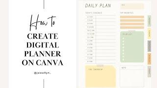 How to Create a Digital Planner | FREE - Canva Tutorial