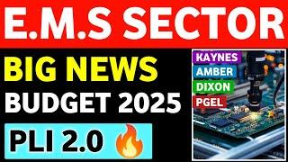 EMS Sector Big News Today  PLI 2.0  Dixon Technologies  PG Electrplast 🟣 Kaynes Technology