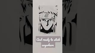 How to make anime stickers at home. #kakashi #naruto #sticker #anime #art #diy #diycraft #homemade