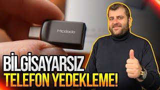 Bilgisayarsız telefon yedekleme! OTG ile WhatsApp yedeği aldık!