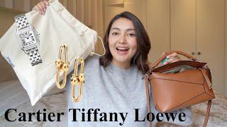 LOEWE, CARTIER, JACQUEMUS, TIFFANY & CO | LUXURY DESIGNER BAGS AND JEWELRY HAUL