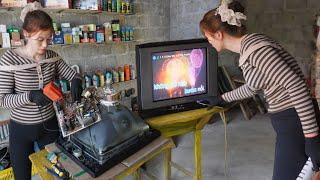 Genius girl: Repair and restore an antique TV in a junkyard and give it to a lonely old lady.