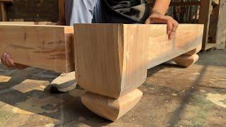 Challenging Woodworking Project: Building a Giant Bed from Large Trees