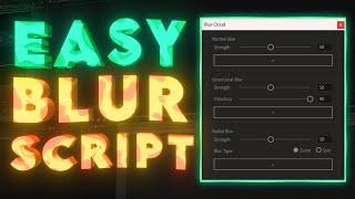 Add SMOOTH BLURS to Your AMV With This NEW After Effects Script!