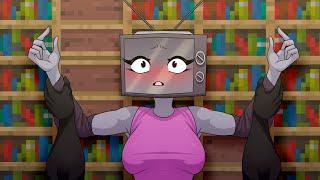  Love Story: tv woman Biting twins // TV Woman and Cameraman (Minecraft Anime)