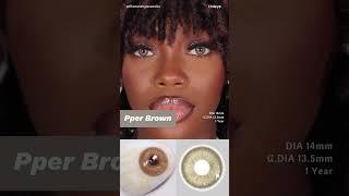 TTDeye Pper Collection Review by @OkemuteUgwuamaka| Brown & Grey colored contact lens recommendation