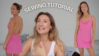 Leo Dress Sewing Tutorial - open back slip on dress