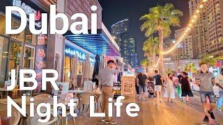 Dubai [4K] Night Life. JBR ( Jumeirah Beach Residence ) Night Walking Tour 