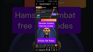 how to collect keys || Hamster kombat mini game ||  today mini game || keys codes for mini game ||