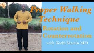 How to Walk Properly: Rotation and Counterrotation