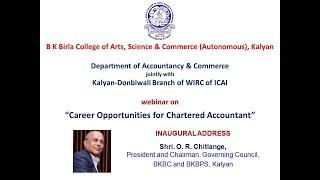 Career Opportunities for Chartered Accountants by Shri O. R. Chitlange