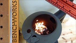 Heating the workshop with saw dust