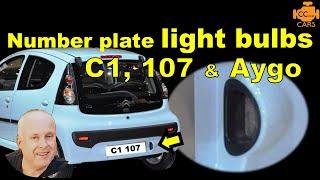 Citroen C1 Number plate Light | Peugeot 107 Number Plate Bulb