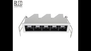 5-Head Multiple Recessed Linear Downlight