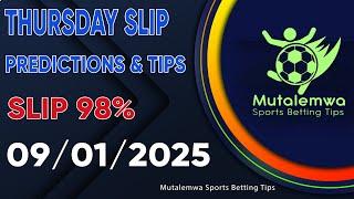 FOOTBALL PREDICTIONS TODAY 09/01/2025 PREDICTIONS TODAY | BETTING TIPS ,#betting@sports betting tips