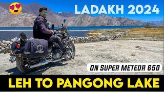 Leh To Pangong lakhe Ladakh Ride 2024|| Last Petrol Pump on 12000 ft in Thangtse