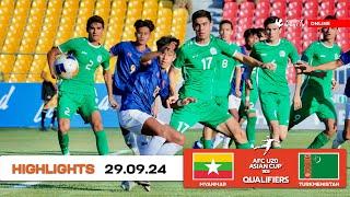 HIGHLIGHTS | Myanmar - Turkmenistan | AFC U-20 ASIAN CUP QUALIFIERS | GROUP «I»