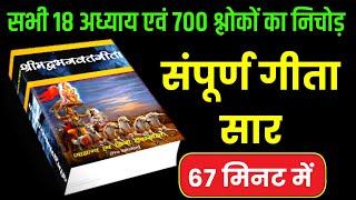 संपूर्ण गीता सार 67 मिनट में | Shrimad Bhagwat Geeta Saar In 67 Minutes | Krishna Vani