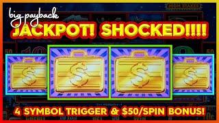 JACKPOT! $50/Spin Bonus & 4 Symbol Trigger Bonus on Lightning Link Slots!