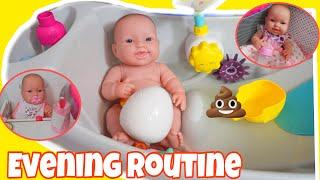 Newborn baby doll after daycare Routine DIY Doll Food feeding baby doll