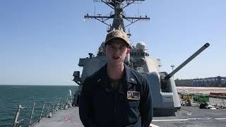 Navy Outreach - Saco, ME Sailor Shouts Out from Ukraine during Multinational Maritime Exercise