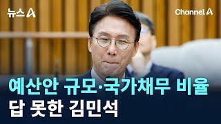 정부 예산안 규모·국가채무 비율 답 못한 김민석 / 채널A / 뉴스A