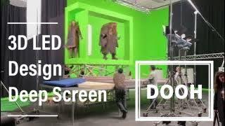 How to make 3D Led  Display Design  , How to make 3D Deep Screen movie Design, #DOOH #3dled