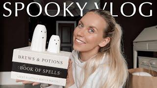 HALLOWEEN DECORATE WITH ME  Neutral Aesthetic Decor & Baking Cookies VLOG