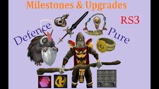 Milestones and Upgrades (Runescape 3 Defence Pure Account Progress)