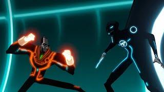 Beck vs Tesler (First Fight) | TRON: Uprising