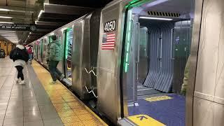 MTA NYC Subway Kawasaki R211 A & C Train Action In Manhattan & Brooklyn (2/14/24)