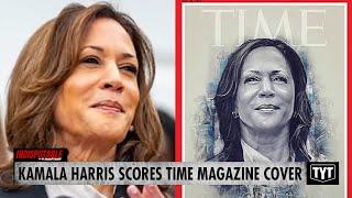 Kamala Harris Graces Time Magazine Cover, Trump Blames A.I.